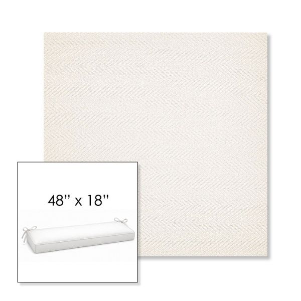 Picture of Posh Snow | Sunbrella® 48" x 18" Outdoor Bench Cushion