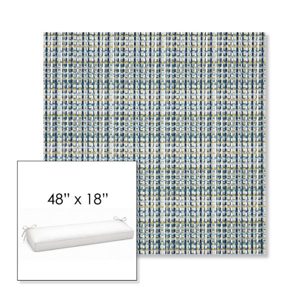 Picture of Principle Lagoon | Sunbrella® 48" x 18" Outdoor Bench Cushion