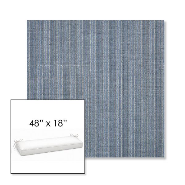 Picture of Proven Denim | Sunbrella® 48" x 18" Outdoor Bench Cushion
