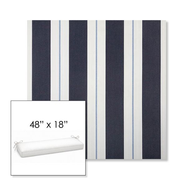 Picture of Relate Harbor | Sunbrella® 48" x 18" Outdoor Bench Cushion