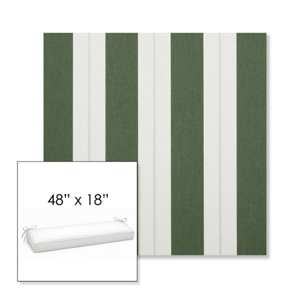 Picture of Relate Ivy | Sunbrella® 48" x 18" Outdoor Bench Cushion