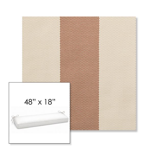 Picture of Rothko Pink Lady | Sunbrella® 48" x 18" Outdoor Bench Cushion