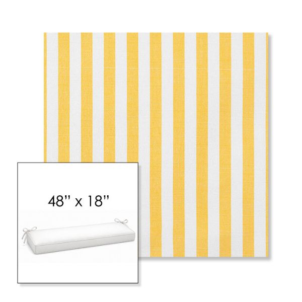 Picture of Sail Away Sunflower | Sunbrella® 48" x 18" Outdoor Bench Cushion