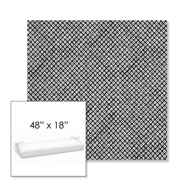 Picture of Shibori Classic | Sunbrella® 48" x 18" Outdoor Bench Cushion