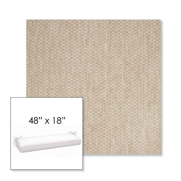 Picture of Tailored Putty | Sunbrella® 48" x 18" Outdoor Bench Cushion