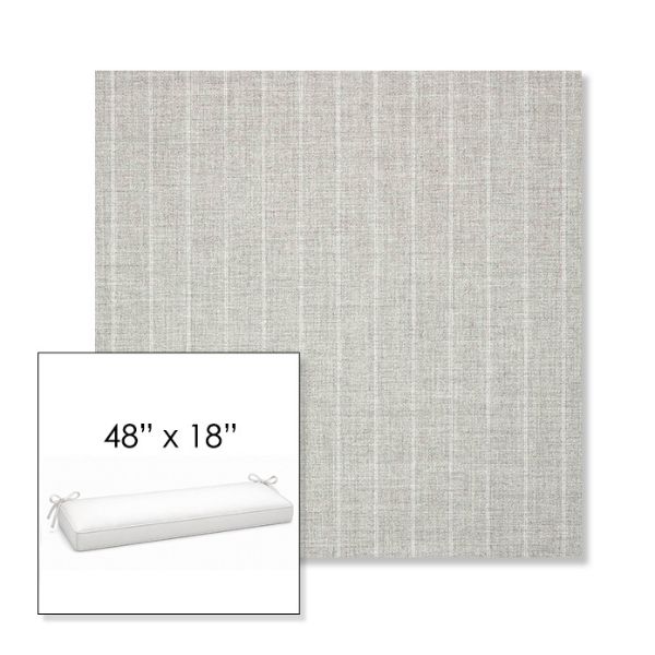Picture of Ticking Fog | Sunbrella® 48" x 18" Outdoor Bench Cushion