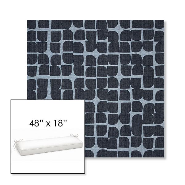 Picture of Toggle Blueprint | Sunbrella® 48" x 18" Outdoor Bench Cushion