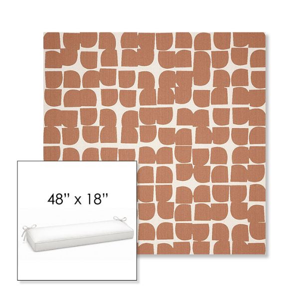 Picture of Toggle Canyon Rose | Sunbrella® 48" x 18" Outdoor Bench Cushion