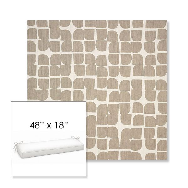 Picture of Toggle Driftwood | Sunbrella® 48" x 18" Outdoor Bench Cushion