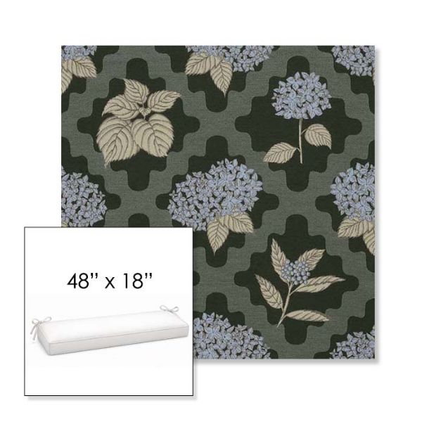 Picture of Trellis Topiary | Sunbrella® 48" x 18" Outdoor Bench Cushion