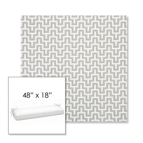 Picture of Underline Dove | Sunbrella® 48" x 18" Outdoor Bench Cushion