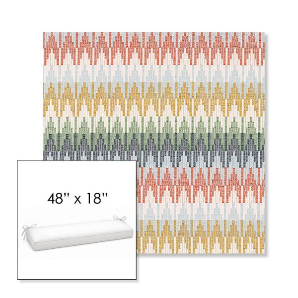 Picture of Valley Sedona | Sunbrella® 48" x 18" Outdoor Bench Cushion