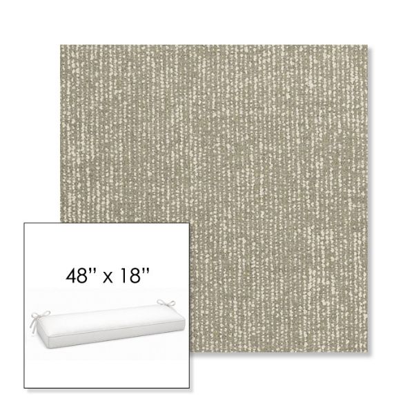 Picture of Vista Seasalt | Sunbrella® 48" x 18" Outdoor Bench Cushion