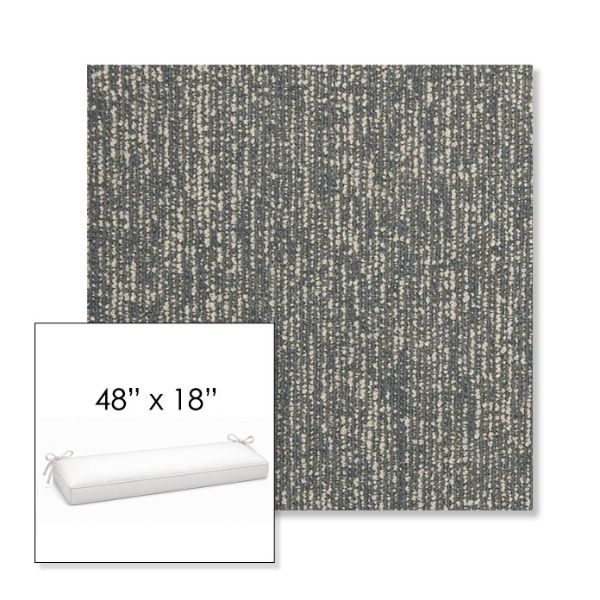 Picture of Vista Slate | Sunbrella® 48" x 18" Outdoor Bench Cushion