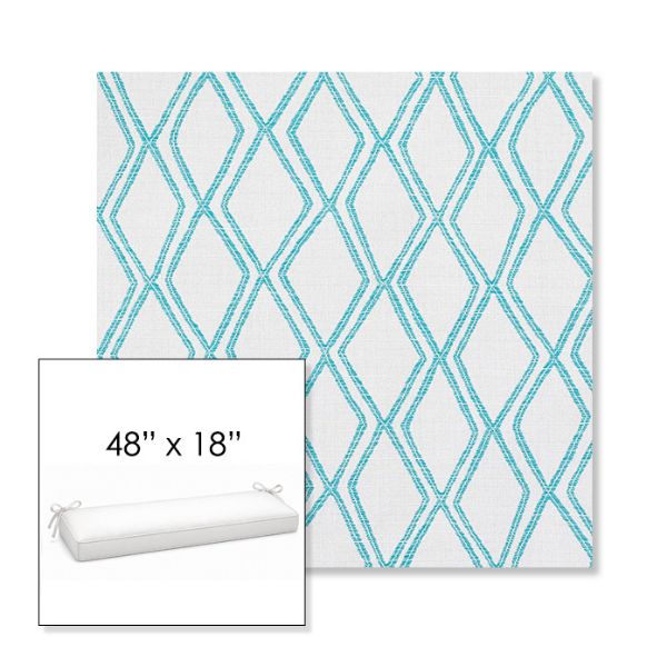 Picture of Voyage Breeze | Sunbrella® 48" x 18" Outdoor Bench Cushion