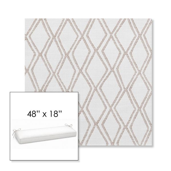 Picture of Voyage Dune | Sunbrella® 48" x 18" Outdoor Bench Cushion