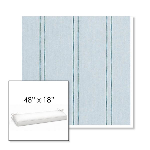 Picture of Wayward Sky | Sunbrella® 48" x 18" Outdoor Bench Cushion