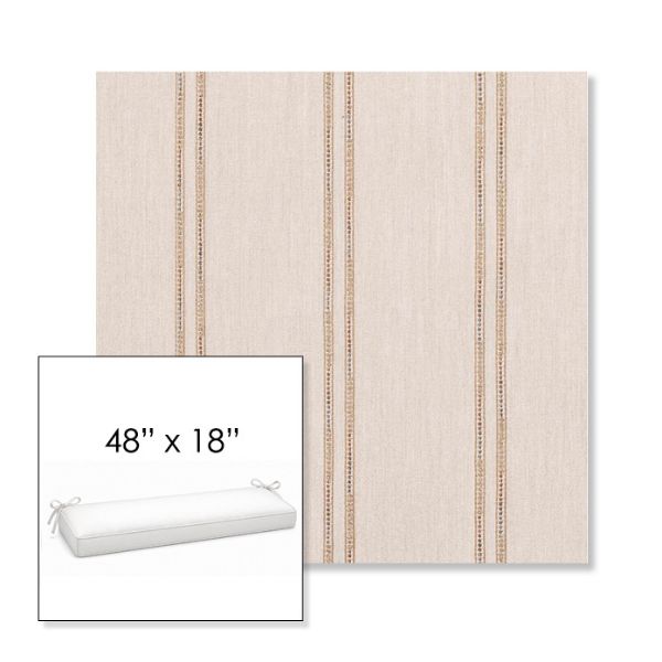 Picture of Wayward Wren | Sunbrella® 48" x 18" Outdoor Bench Cushion