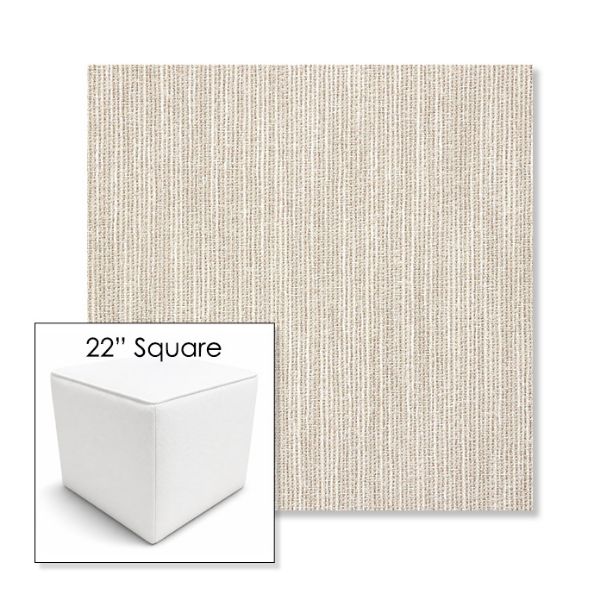 Picture of Adena Sand | 22" Square Outdoor Pouf or Ottoman | Sunbrella Fabrics