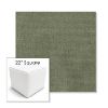 Picture of Ambrose Fern | 22" Square Outdoor Pouf or Ottoman | Sunbrella Fabrics