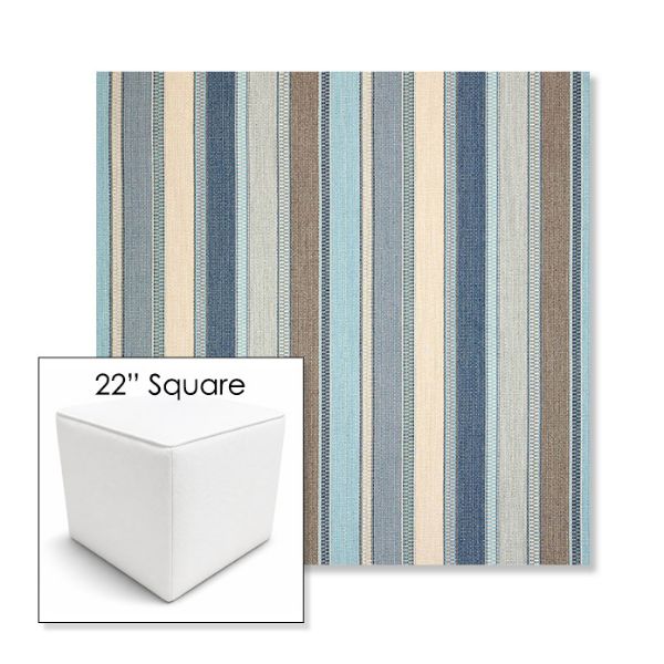 Picture of Ascend Spa | 22" Square Outdoor Pouf or Ottoman | Sunbrella Fabrics