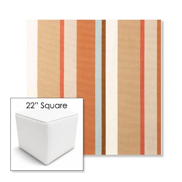 Picture of Beaming Mojave | 22" Square Outdoor Pouf or Ottoman | Sunbrella Fabrics