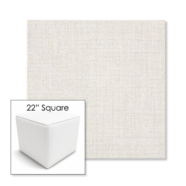 Picture of Bliss Linen | 22" Square Outdoor Pouf or Ottoman | Sunbrella Fabrics