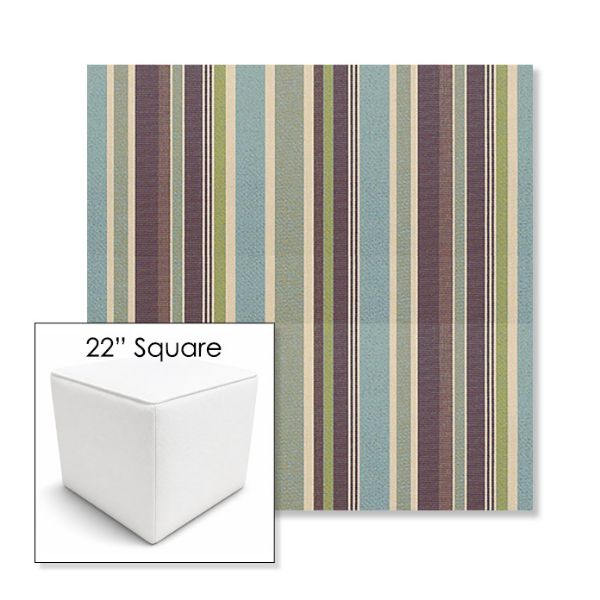 Picture of Brannon Whisper | 22" Square Outdoor Pouf or Ottoman | Sunbrella Fabrics