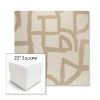 Picture of Brushstroke Stucco | 22" Square Outdoor Pouf or Ottoman | Sunbrella Fabrics