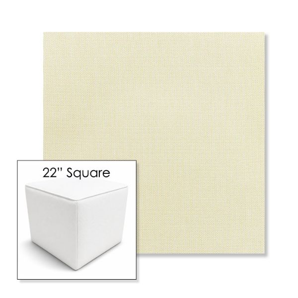 Picture of Canvas Birds Eye | 22" Square Outdoor Pouf or Ottoman | Sunbrella Fabrics