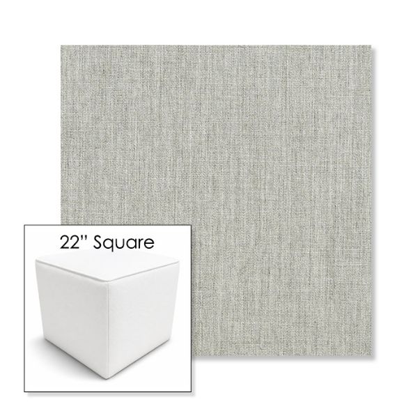 Picture of Canvas Granite | 22" Square Outdoor Pouf or Ottoman | Sunbrella Fabrics