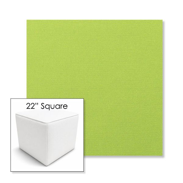 Picture of Canvas Macaw | 22" Square Outdoor Pouf or Ottoman | Sunbrella Fabrics