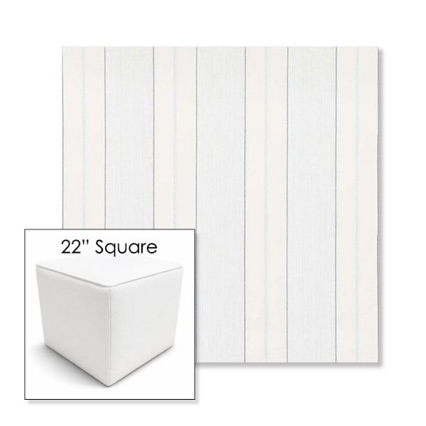 Picture of Carlo Coastal | 22" Square Outdoor Pouf or Ottoman | Sunbrella Fabrics