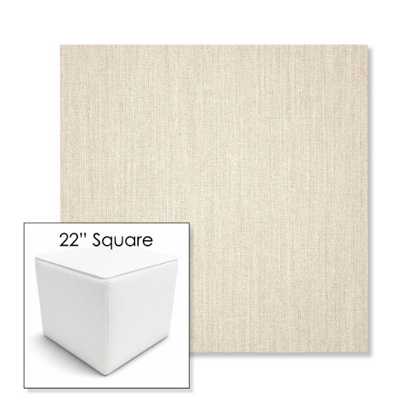 Picture of Cast Pumice | 22" Square Outdoor Pouf or Ottoman | Sunbrella Fabrics