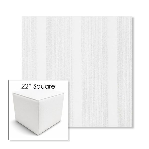 Picture of Compose Linen | 22" Square Outdoor Pouf or Ottoman | Sunbrella Fabrics