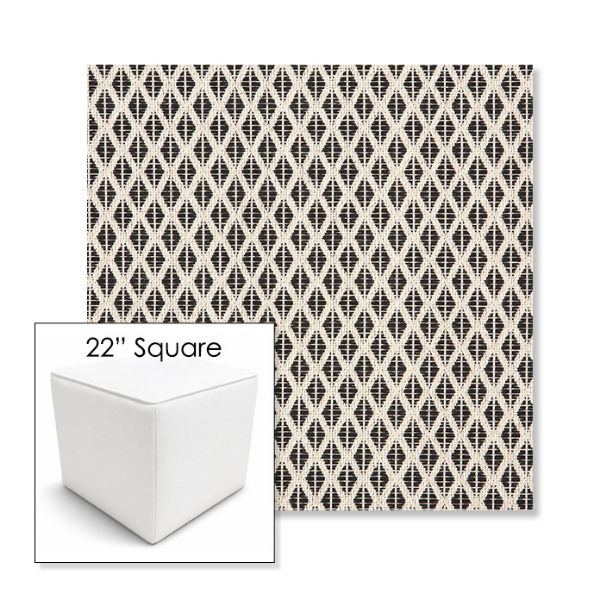 Picture of Detail Classic | 22" Square Outdoor Pouf or Ottoman | Sunbrella Fabrics