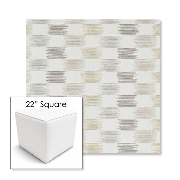 Picture of Dream Dune | 22" Square Outdoor Pouf or Ottoman | Sunbrella Fabrics