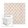 Picture of Etched Angles Congnac | 22" Square Outdoor Pouf or Ottoman | Sunbrella Fabrics
