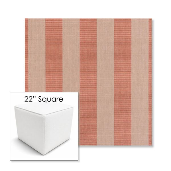 Picture of Expressive Blush | 22" Square Outdoor Pouf or Ottoman | Sunbrella Fabrics