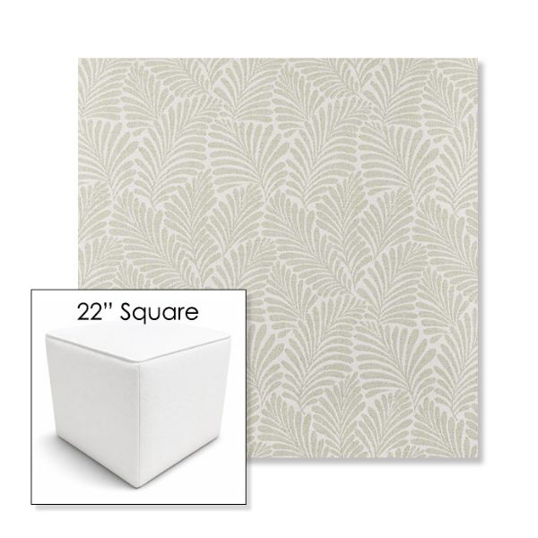 Picture of Frond Spring | 22" Square Outdoor Pouf or Ottoman | Sunbrella Fabrics