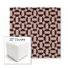 Picture of Hoopla Black Cherry | 22" Square Outdoor Pouf or Ottoman | Sunbrella Fabrics