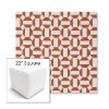 Picture of Hoopla Tobiko | 22" Square Outdoor Pouf or Ottoman | Sunbrella Fabrics