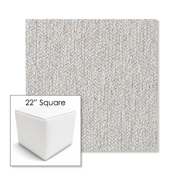 Picture of Improve Stucco | 22" Square Outdoor Pouf or Ottoman | Sunbrella Fabrics