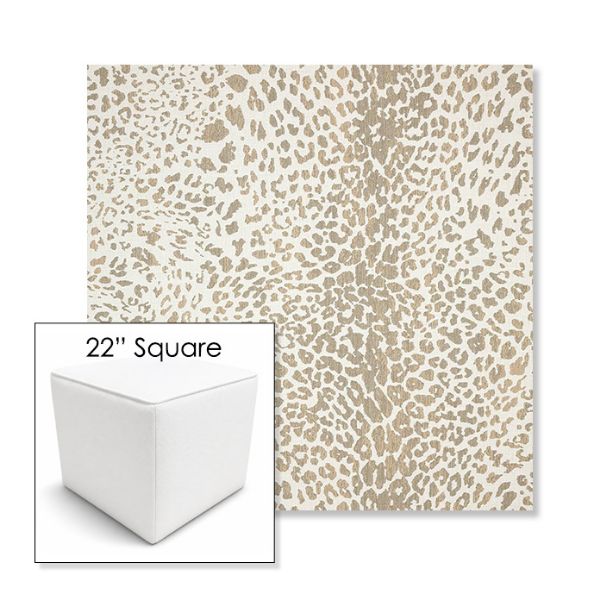 Picture of Instinct Dune | 22" Square Outdoor Pouf or Ottoman | Sunbrella Fabrics