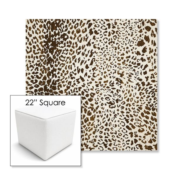 Picture of Instinct Espresso | 22" Square Outdoor Pouf or Ottoman | Sunbrella Fabrics