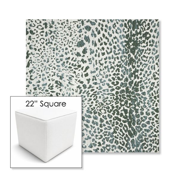 Picture of Instinct Willow | 22" Square Outdoor Pouf or Ottoman | Sunbrella Fabrics