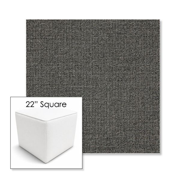 Picture of Kudos Carbon | 22" Square Outdoor Pouf or Ottoman | Sunbrella Fabrics