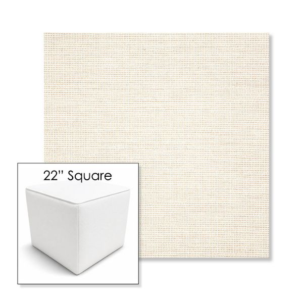 Picture of Kudos Vellum | 22" Square Outdoor Pouf or Ottoman | Sunbrella Fabrics