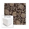 Picture of Martha Floral Garden Path | 22" Square Outdoor Pouf or Ottoman | Sunbrella Fabrics