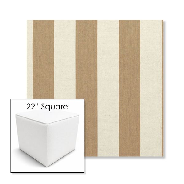 Picture of Maxim Heather Beige | 22" Square Outdoor Pouf or Ottoman | Sunbrella Fabrics